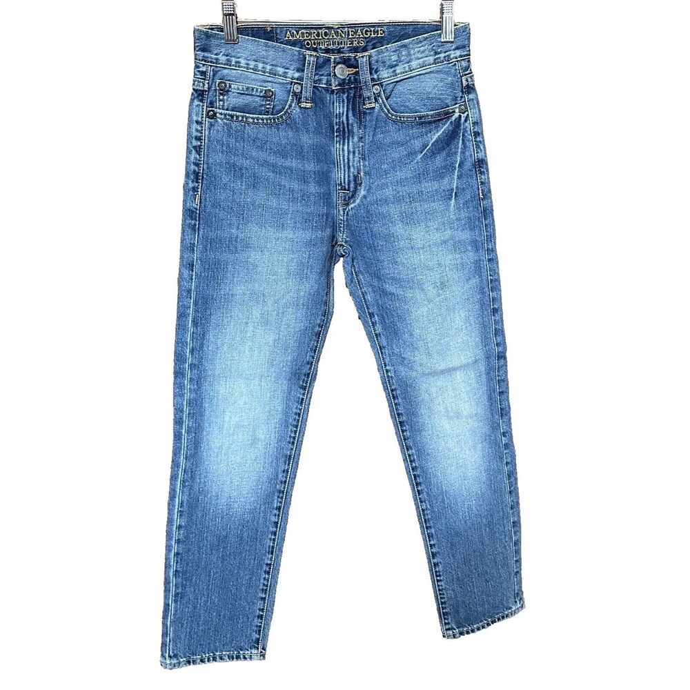 AMERICAN EAGLE Men's Original Taper Vintage Wash Blue Jeans 26Wx27L
